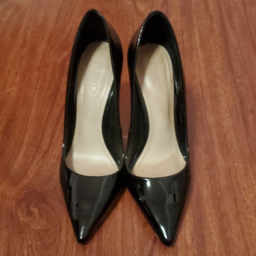 SCHUTZ Glossy Black Women's Heels